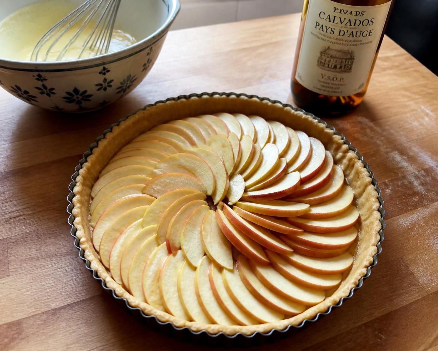 découvrez notre recette de tarte normande aux pommes fondantes, crème onctueuse et pâte dorée, un dessert traditionnel et savoureux qui ravira vos papilles.